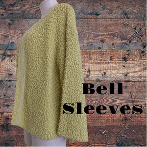 Knubby Sweater by TapeMeasure Sz L Mustard | Button Front | Large Buttons! NICE!